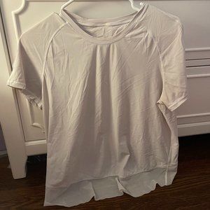 LULULEMON WHITE OPEN-BACK TEE